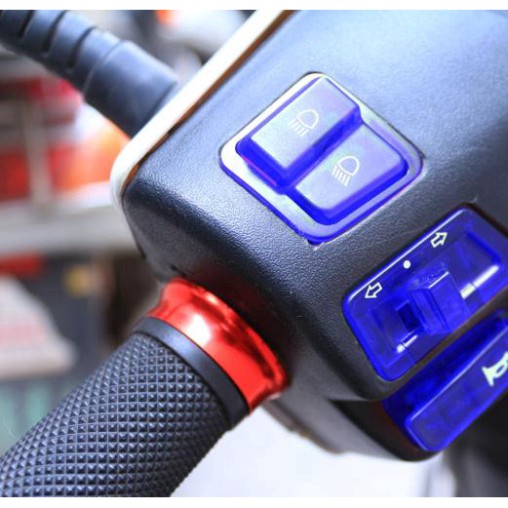 Bộ 5 nút bấm công tắc điều khiển đèn pha/còi xe máy .