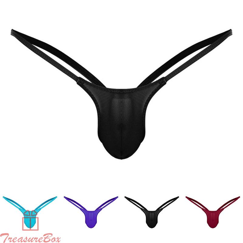 Men Underwear Solid Tanga Thongs Breathable G-strings Knickers Underpants