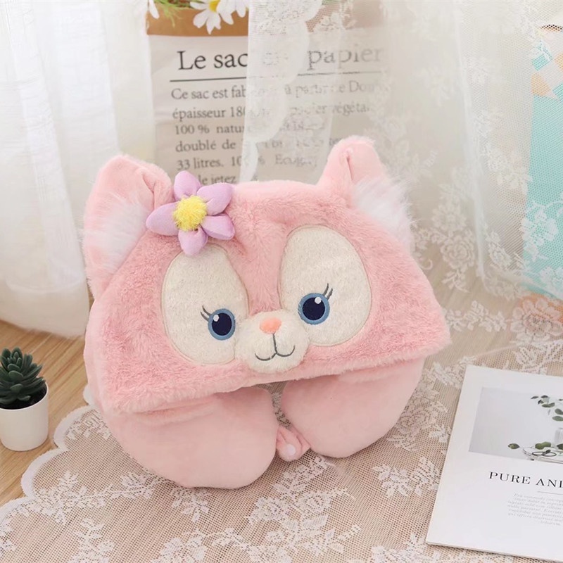 Gối trùm đầu kê cổ chữ U hình con cáo hoạt hình dễ thương tiện dụng