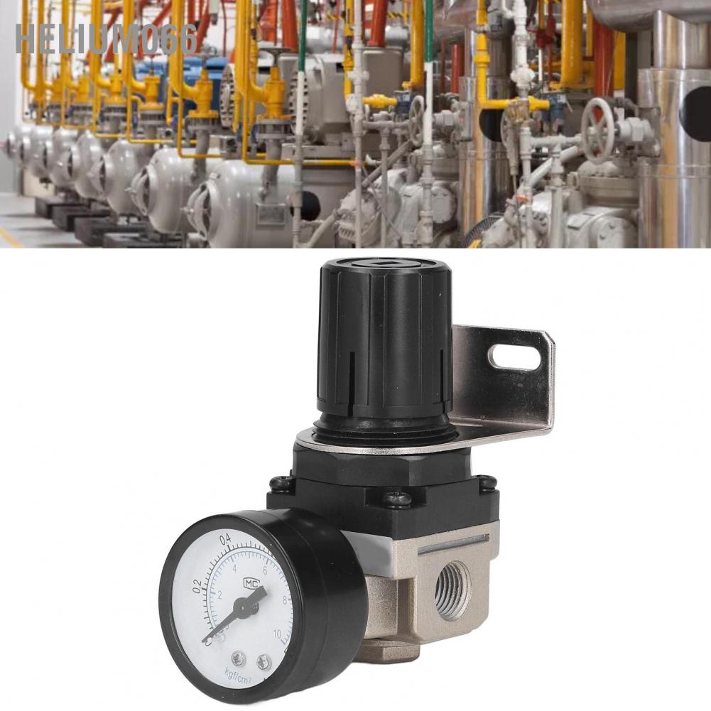 Bộ điều chỉnh áp suất không khí G1/4 Van khiển có thể 0 05 ~ 85mpa với Đồng hồ đo giá đỡ AR2000‑02 Helium066