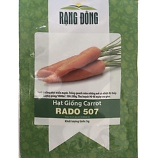 Hạt Giống Cà Rốt Rado 507, rạng đông , hạt giống mới , tỉ lệ nảy mầm cao gói 5g