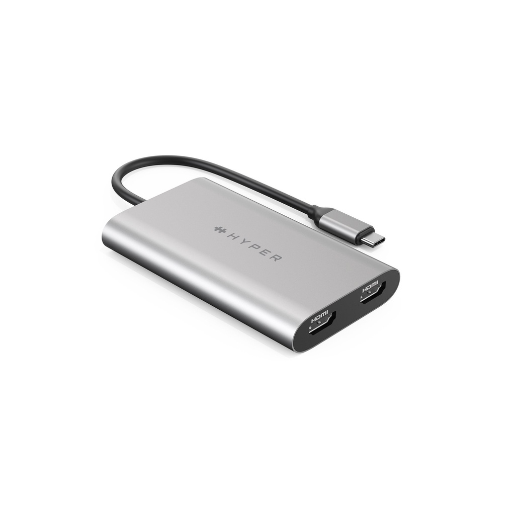 Cổng Chuyển/Hub USB-C Dual 4K HDMI (2 màn hình) Dành Cho Macbook Chip M1 HyperDrive