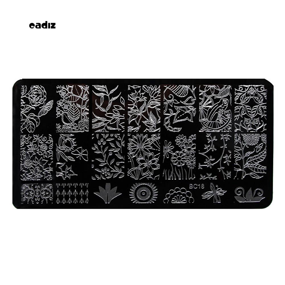 [Hàng mới về] Khuôn vẽ móng tay hình hoa lá đẹp đẽ trang nhã