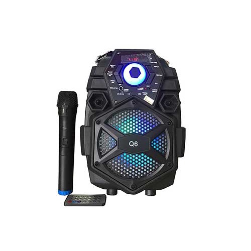 Loa kéo KARAOKE di động  Q6  Q8 2 tấc  1 2  mic 60W