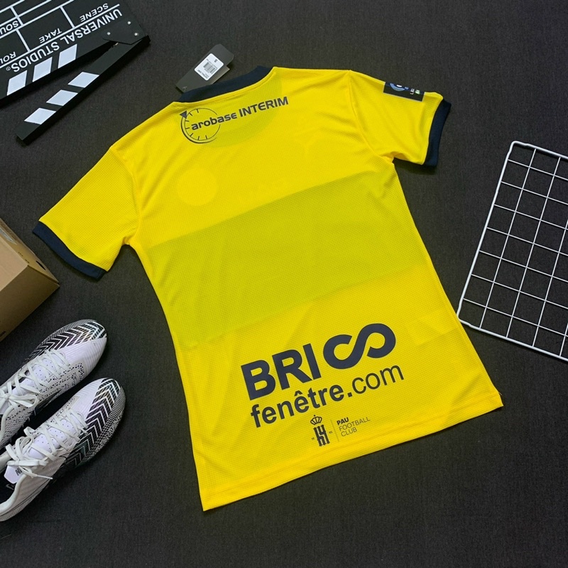 Bộ quần áo đá banh CLB PAU FC 2023 màu vàng hàng cao cấp