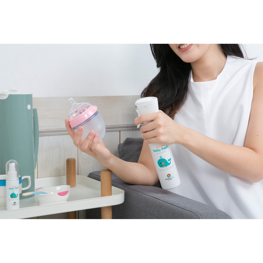 Chai Xịt Diệt Khuẩn BaBy Fresh Hàn Quốc 2021-Tiệt trùng bình sữa, đồ chơi, núm tí giả không cần rửa lại nước sạch.