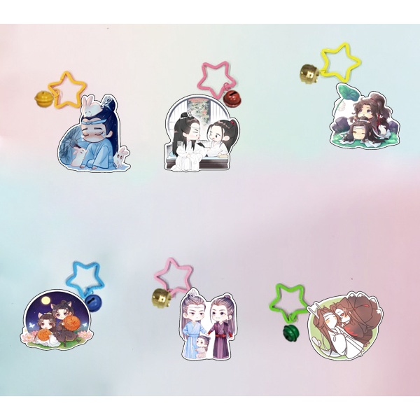 móc khoá trần tình lệnh dẹt vòng MKI33 móc khoá tiêu chiến vương nhất bác cute dễ thương