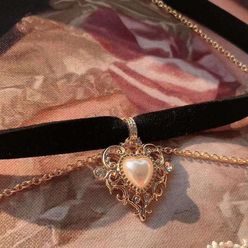 Vòng cổ mặt hình trái tim phong cách nhật hàn thời trang cho nữ