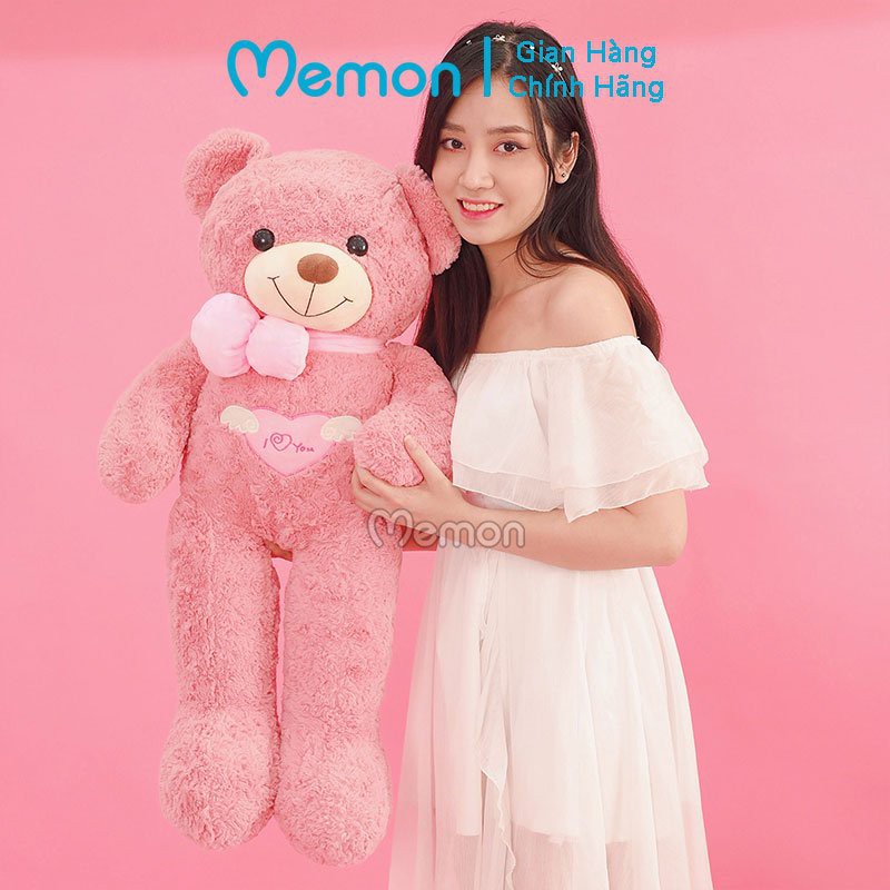 Gấu Bông Teddy Angel Hồng Cao Cấp Memon