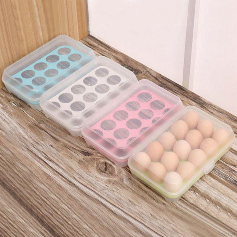 Hàng có sẵnHộp nhựa đựng được 15 trứng 1 lớp chất lượng cao