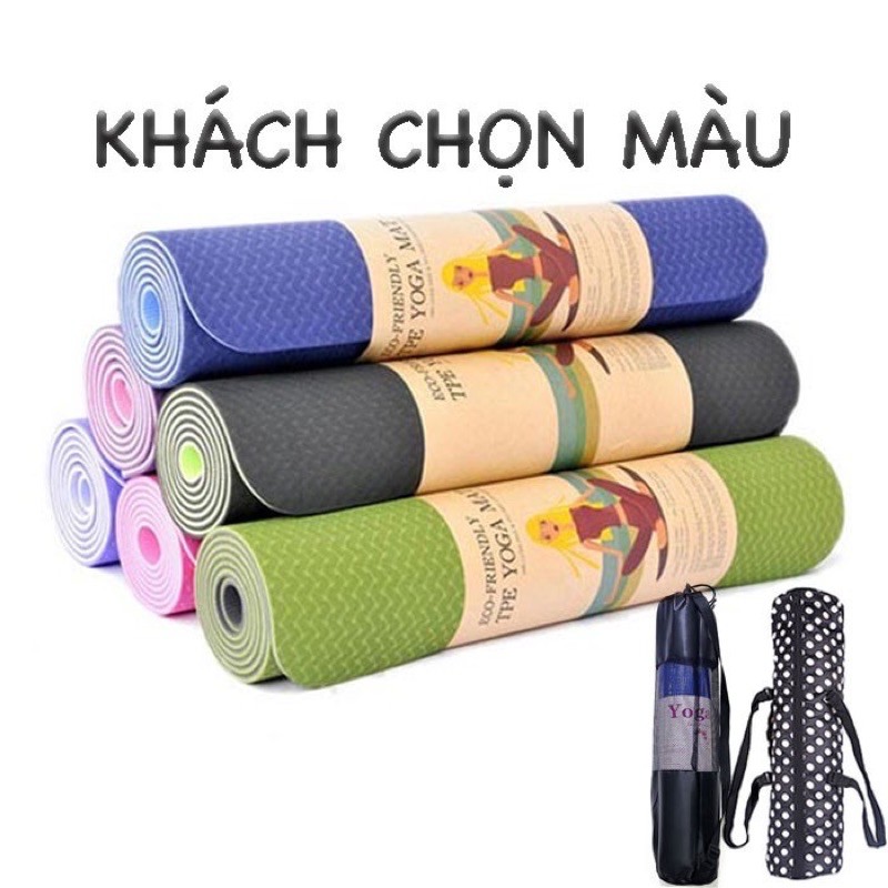 [FREESHIP] Thảm tập Yoga TPE cao cấp hai lớp - 6mm