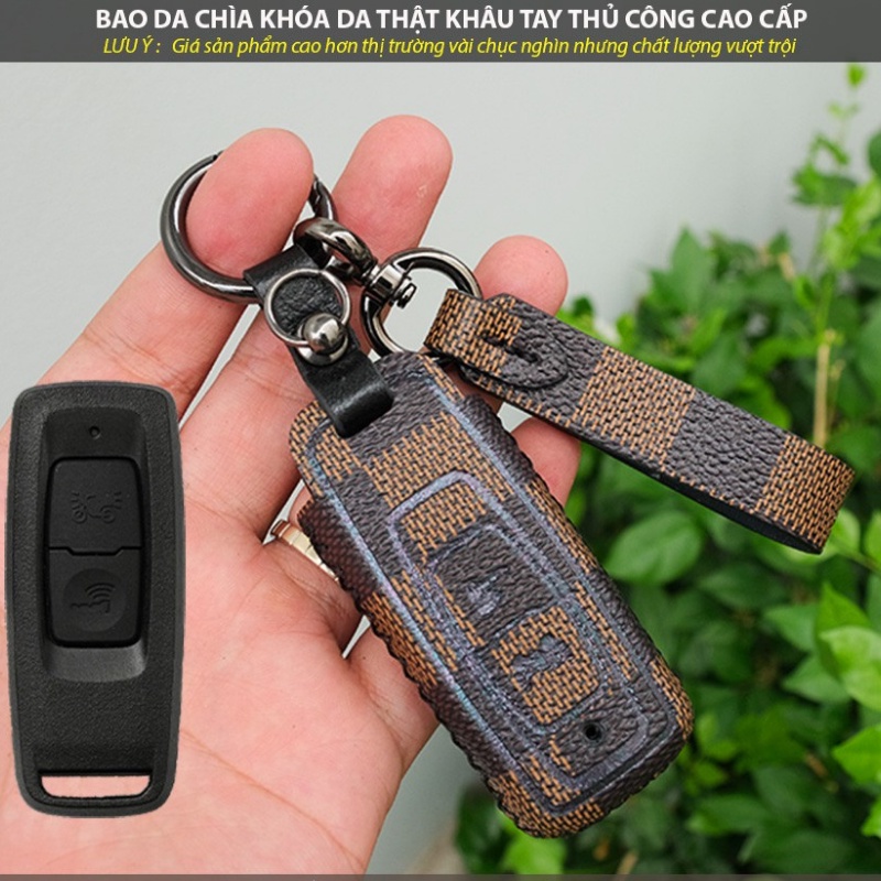 Bao da chìa khóa Honda SH, SH Mode, Vision 2021 mới ( Loại 2 nút ) Handmade da L. V