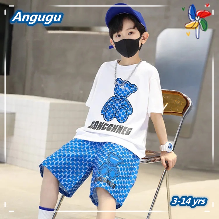 Set 2 Món Áo Thun + Quần Short Thời Trang Hàn Quốc Cao Cấp Cho Bé Trai Từ 3 Đến 4-5 - 6-7 - 8-9 - 10-11 - 12 Tuổi