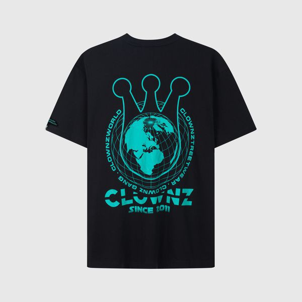 Áo thun tay lỡ local brand unisex đen Clownz Worldz form rộng, chất cotton | BigBuy360 - bigbuy360.vn