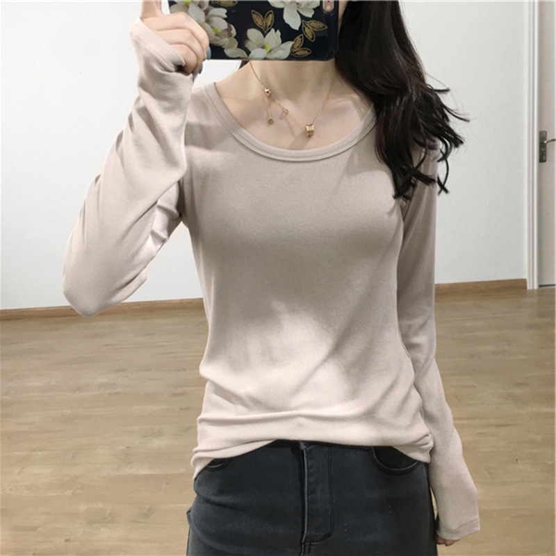 Áo Thun Tay Dài Thời Trang Hàn Quốc Cho Nữ