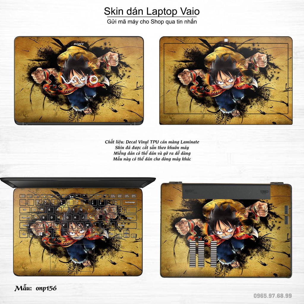 Skin dán Laptop Sony Vaio in hình One Piece _nhiều mẫu 19 (inbox mã máy cho Shop)