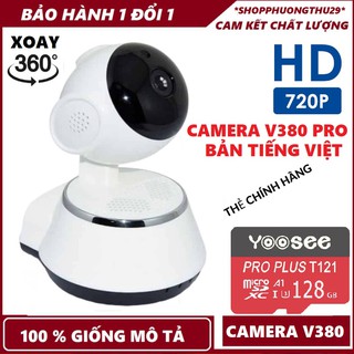 Camera V380 Pro Mini Xoay 360° Chính Hãng - Bản Tiếng Việt 1080HD-Bảo hành 3 năm