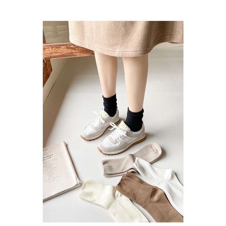 Tất cao cổ nữ và nam - Vớ ulzzang Màu Coffee Trơn