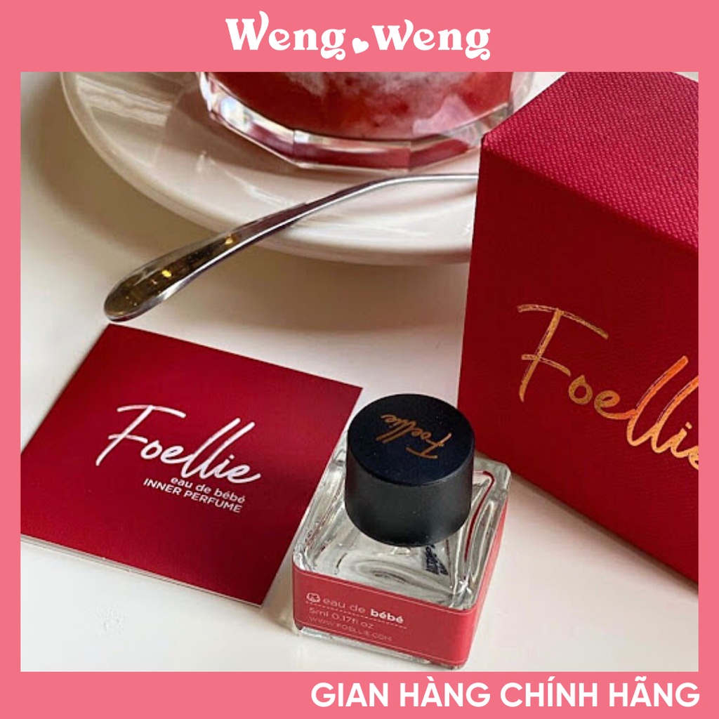 (Có Tem Phụ - Bill) Nước Hoa Vùng Kín Foellie Eau De Bébé 5ml - Hương Phấn Baby Thơm Dịu