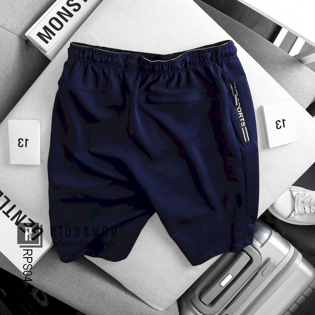 Quần short thun lạnh nam cao cấp phối dây kéo chuẩn shop sport RPS041av - quần thể thao nam Riooshop | BigBuy360 - bigbuy360.vn