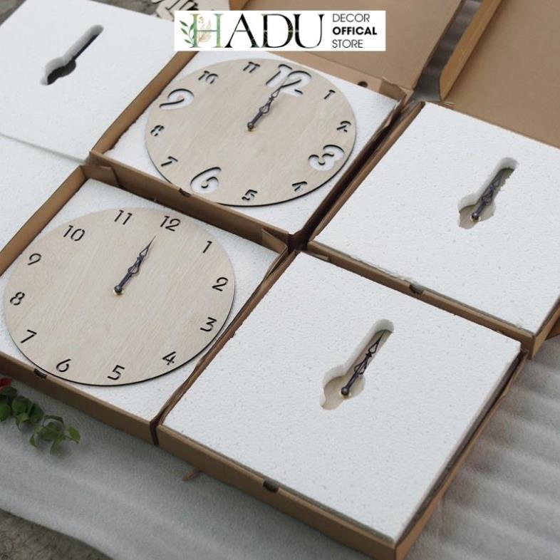 Đồng Hồ Treo Tường Gỗ Decor trang trí nhà cửa tối giản - HaduDecor