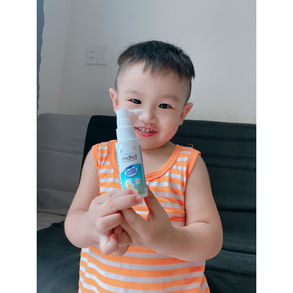 Xịt chống sâu răng cho bé Midkid - Bảo vệ men răng, giúp răng chắc khoẻ chai 30ml