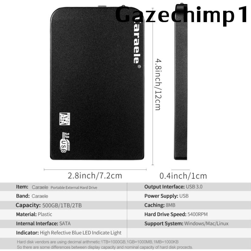 Ổ Cứng Di Động Siêu Mỏng 2.5 "Usb 3.0 Hdd 80gb Gazechimp1