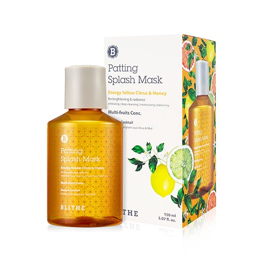 Mặt nạ vỗ nước BLITHE cam quýt vàng và mật ong cung cấp năng lượng 150ml