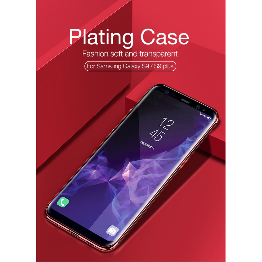 Ốp lưng Samsung S9 dẻo trong suốt viền xi màu