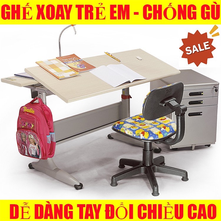 Ghế học sinh - Ghế trẻ em - Tùy chỉnh cao thấp - Chống gù lưng hiệu quả