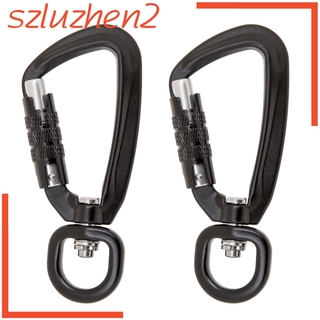 2Pieces Lightweight Heavy Duty Self Lock Carabiner Auto Lock Hook Hiking