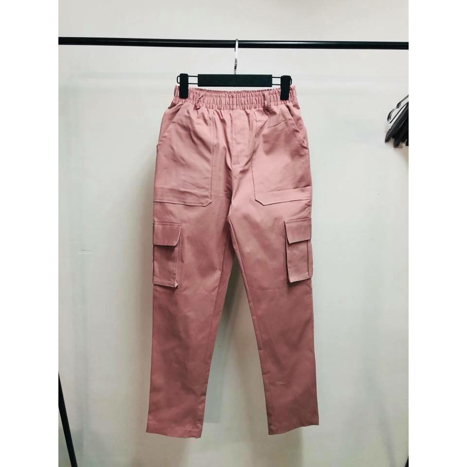 QUẦN KAKI 2 TÚI - QUẦN BOX PANT UNISEX MÀU HỒNG - MM