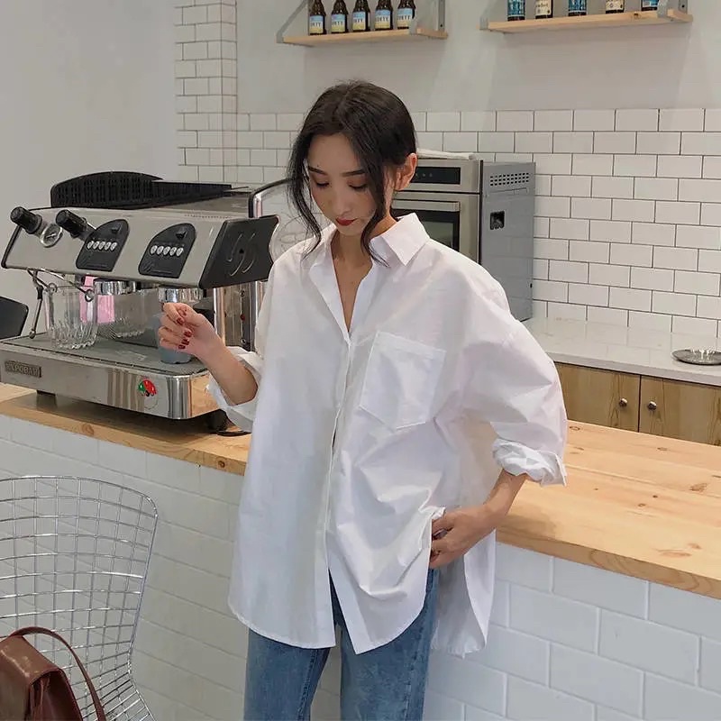 Áo sơ mi trắng trơn dài tay chất thô SẴN SIZE XL,L