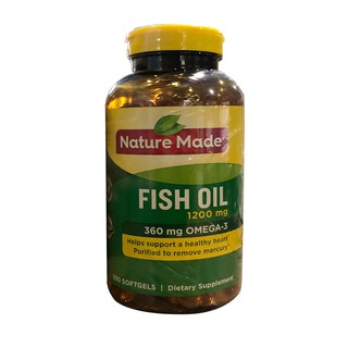 Dầu Cá Nature Made Fish Oil Mẫu mới 200 viên
