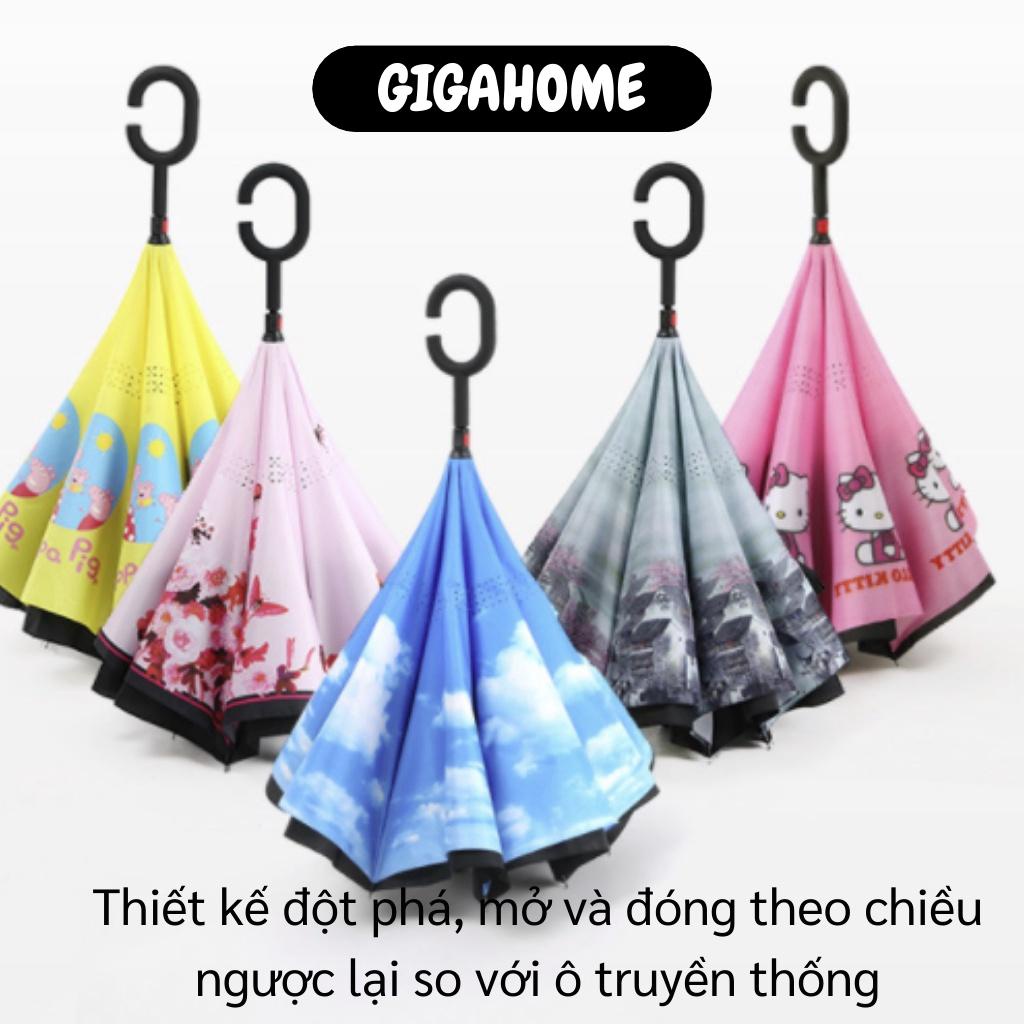 Dù Mở Ngược GIGAHOME Ô Dù Gấp Ngược Thông Minh, Cán Cầm Chữ C Tiện Lợi, Chống Nắng, Mưa 6756