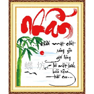 Tranh thêu chữ thập nhẫn dlh-222238