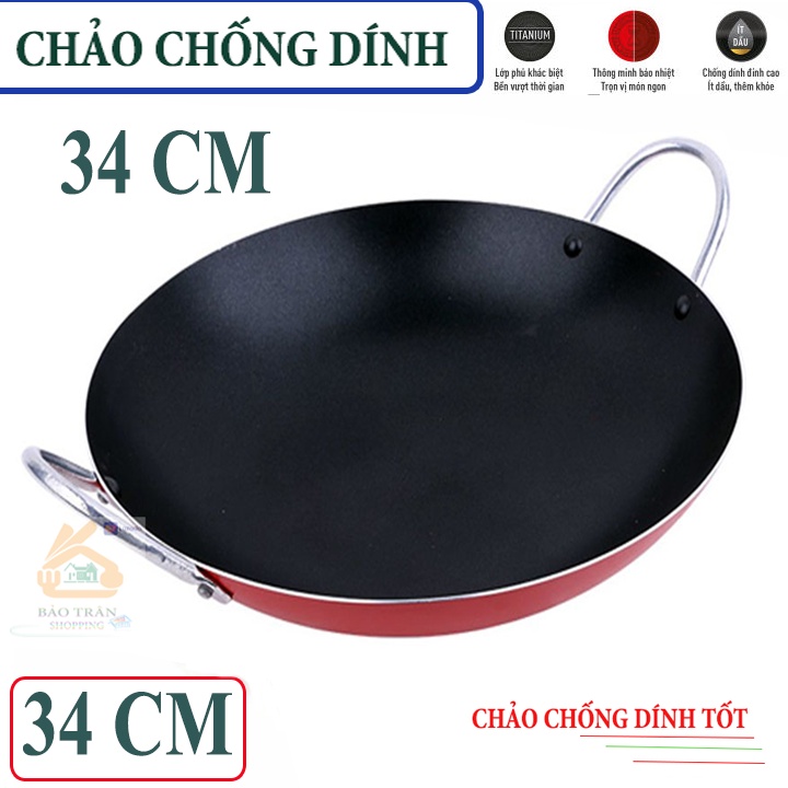 Chảo chống dính 2 quai công nghệ Hàn Quốc Kyofa nhiều kích thước 22, 24, 26, 28, 30, 32, 34, 36, 38, 40, 42cm Tùy ý lựa