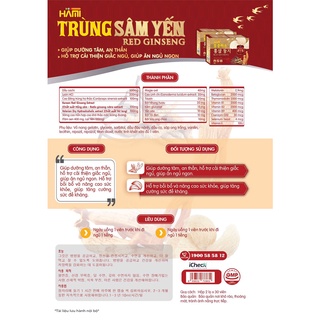 Trùng Sâm Yến Hami - Red Ginseng (mẫu mới Đông trùng linh chi)