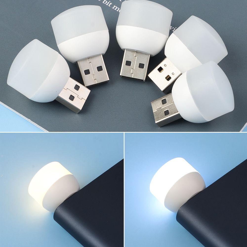 Set 5 Đèn LED Tròn Cổng Sạc USB