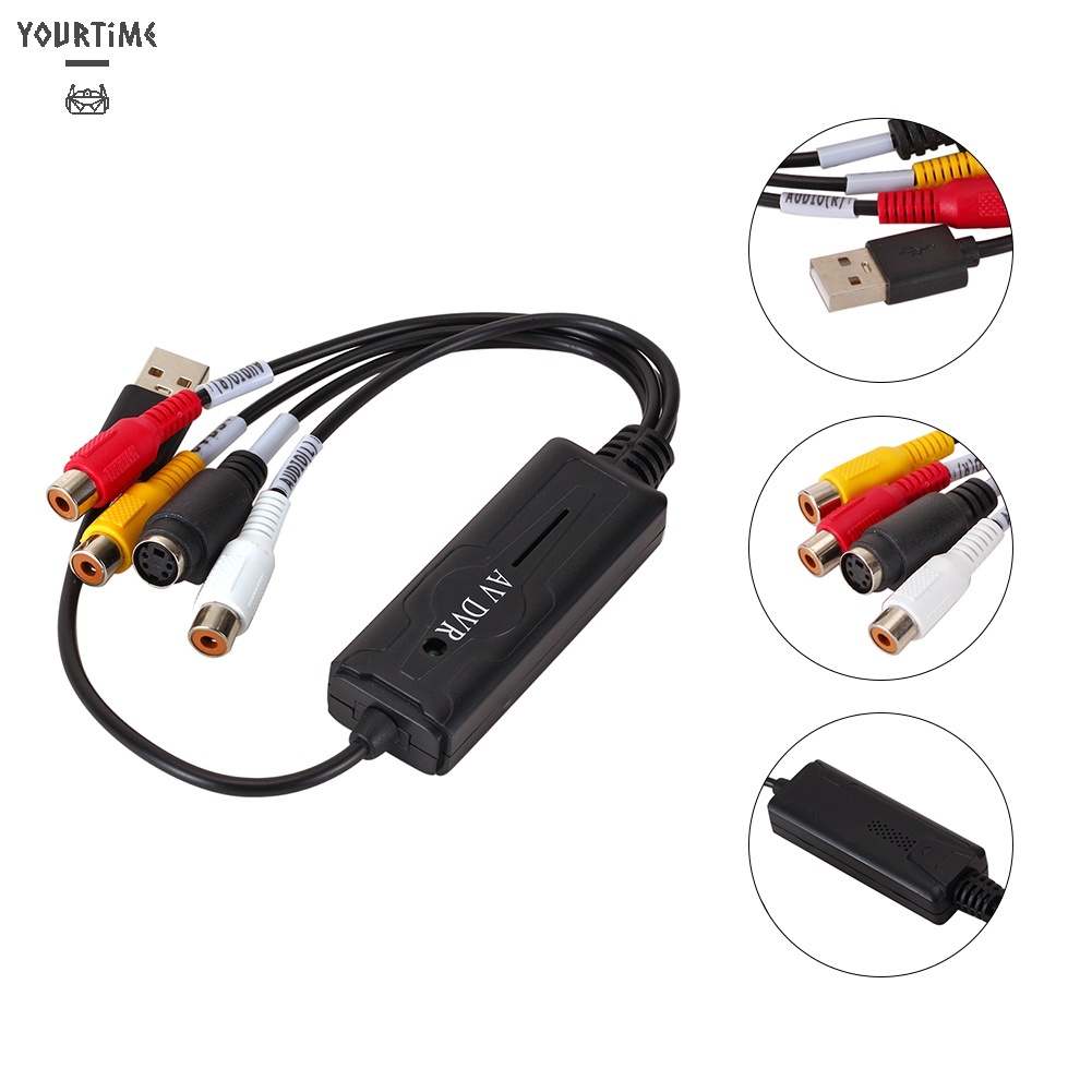 Bộ chuyển đổi USB 2.0 AV S RCA cho DV/Hi8/VHS TV DVD