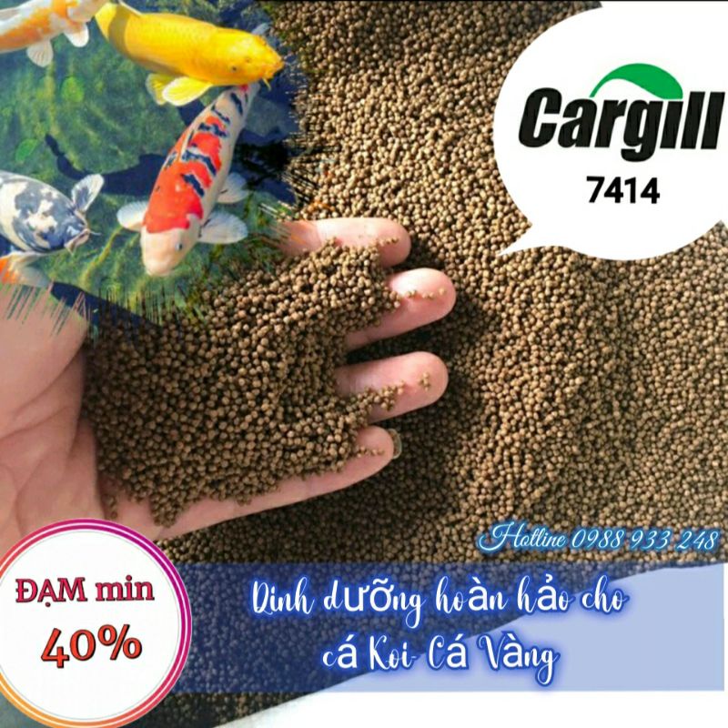 Cám cá Cargill 7414 dùng cá cảnh, cá 7 màu hoặc dùng làm mồi câu (1Kg)