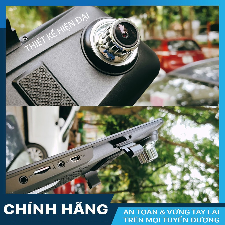 Camera hành trình ô tô Carcam G8 Plus Wifi, GPS, màn hình cảm ứng, kiêm camera lùi + thẻ nhớ 32GB Class 10