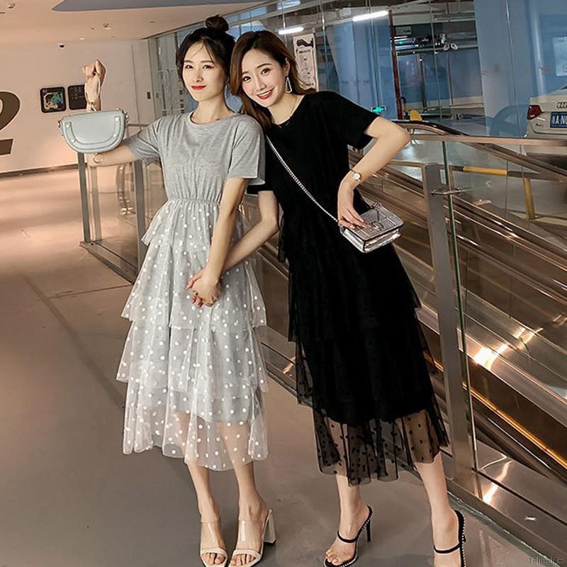 Đầm xòe lưng cao nhiều lớp dự tiệc cho nữ