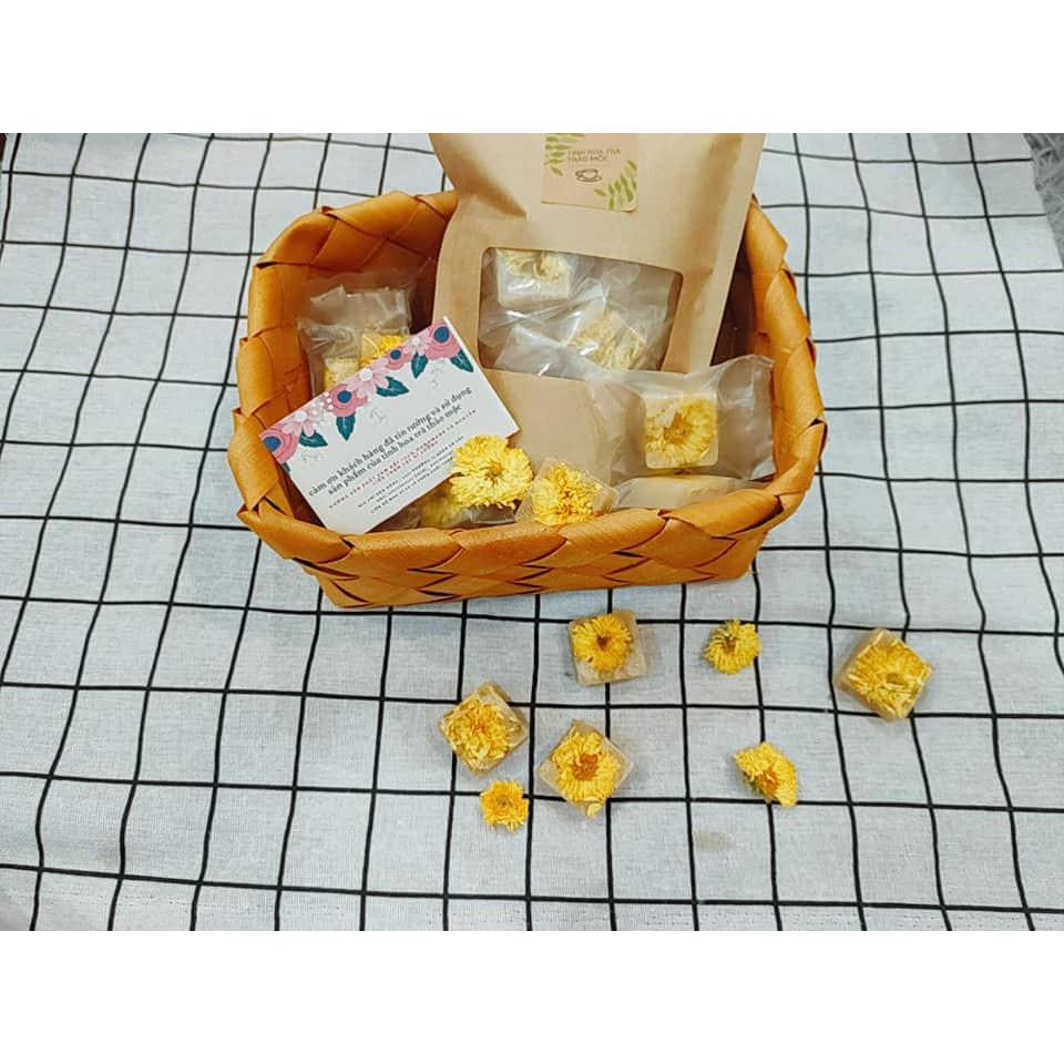 Trà hoa cúc đường phèn mật ong đặc biệt hoa to thơm ngọt dịu 1kg