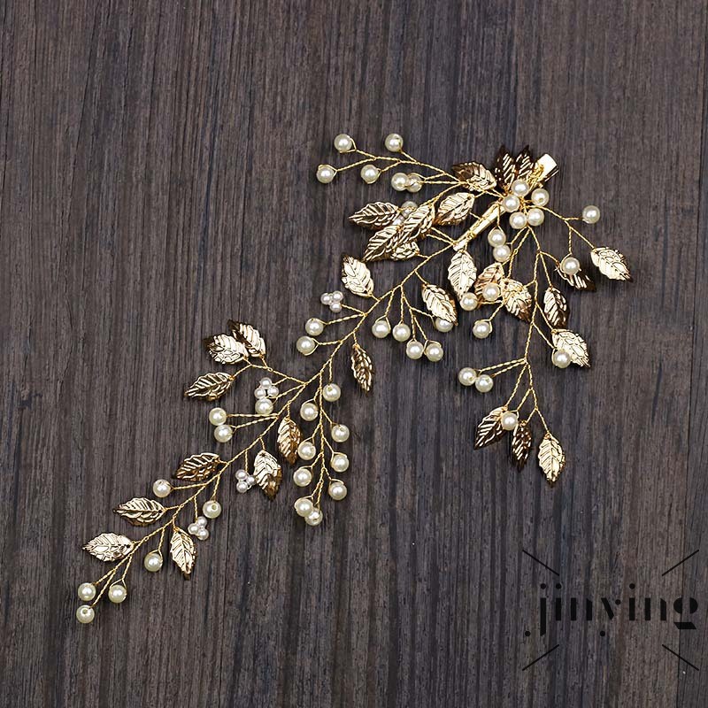 GETNOIVAS Trâm cài tóc hình chiếc lá phong cách thời trang cổ điển cho cô dâu