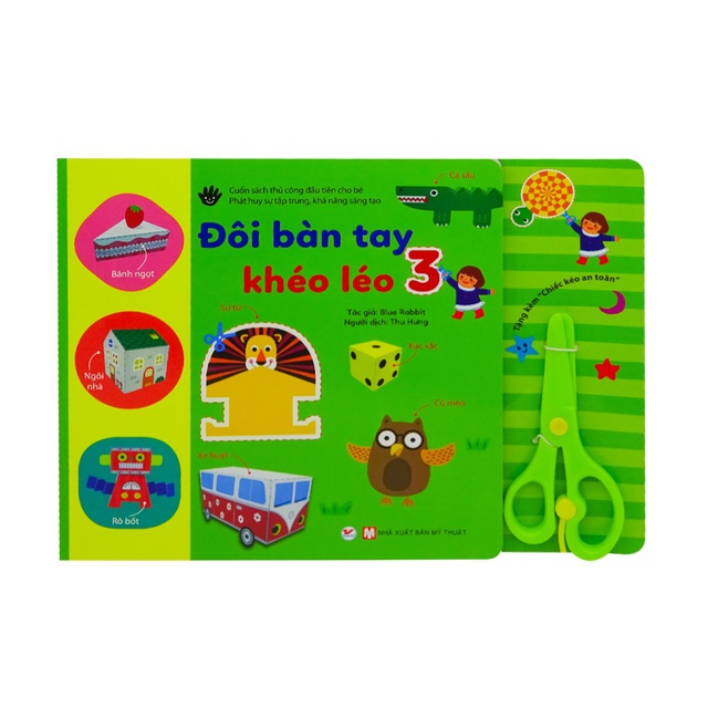 Sách - Đôi Bàn Tay Khéo Léo Tập 3  + Tập 4 - Cuốn Sách Thủ Công Đầu Tiên Cho Bé - Tặng Kèm Chiếc Kéo An Toàn