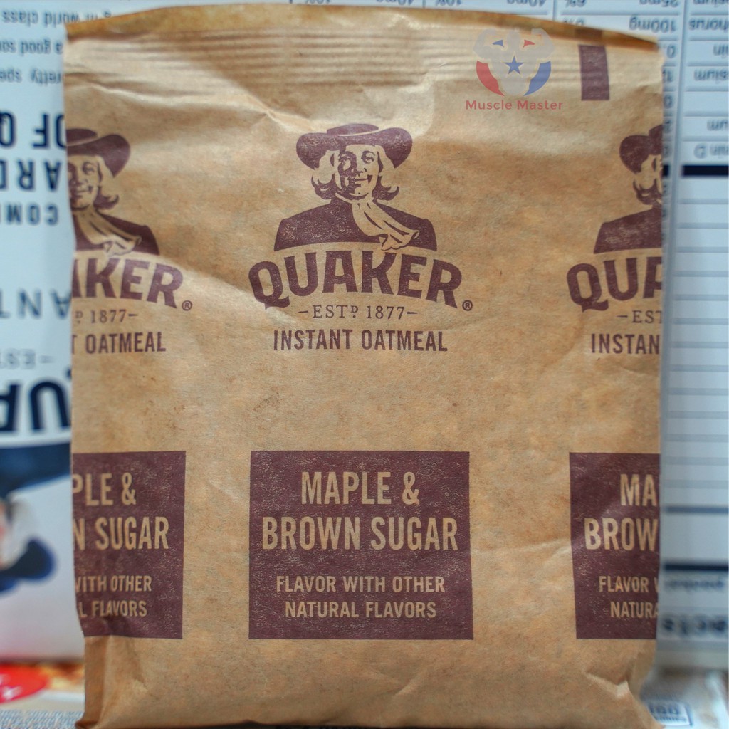 Gói Yến Mạch Nấu Ăn Liền Cực Nhanh Tiện Lợi Quaker Instant Oatmeal - 3 Mùi Vị Cực Ngon