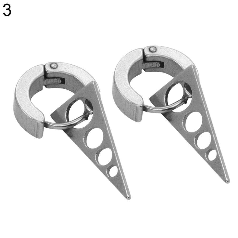 Kẹp tóc thép không gỉ hình chóp nhọn cá tính cho nam nữ