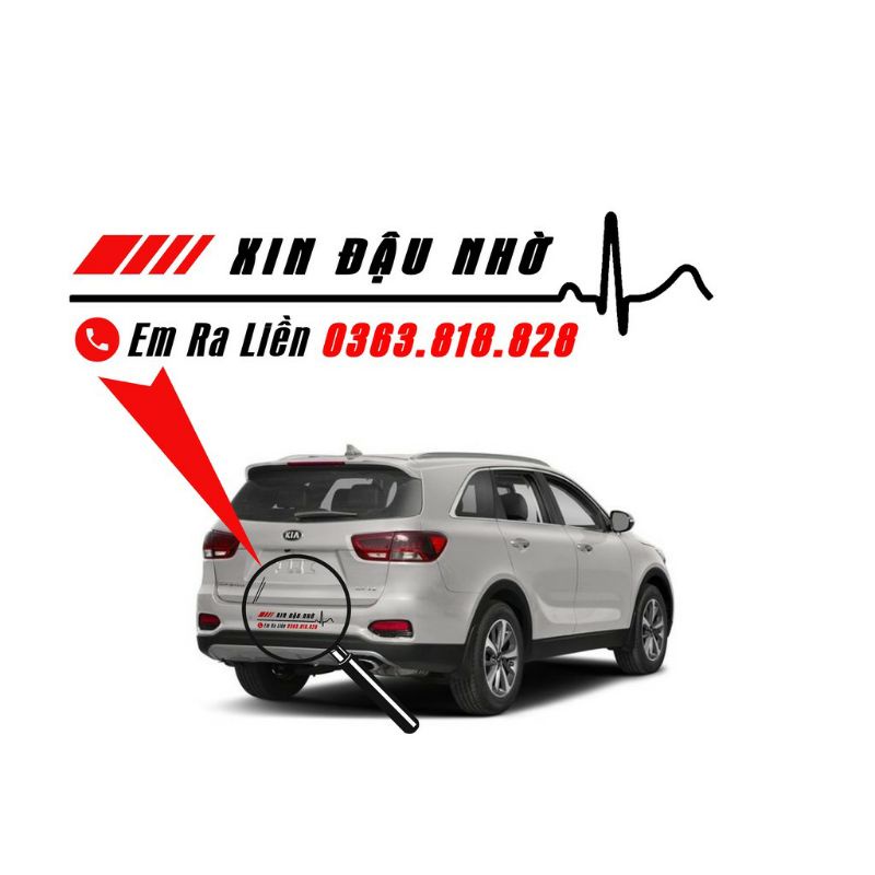 TEM DÁN ĐỖ XE CÓ SỐ ĐIỆN THOẠI  HÀI HƯỚC 4 MẪU 18CM.Dán xe tải, xe đầu kéo.. ib chọn mẫu 1.2.3.4 ạ
