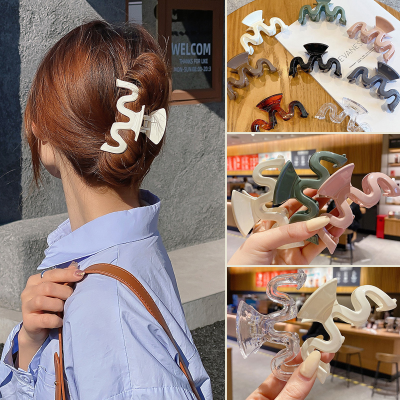 Kẹp tóc hình lượn sóng đơn giản phong cách Vintage thanh lịch cho nữ